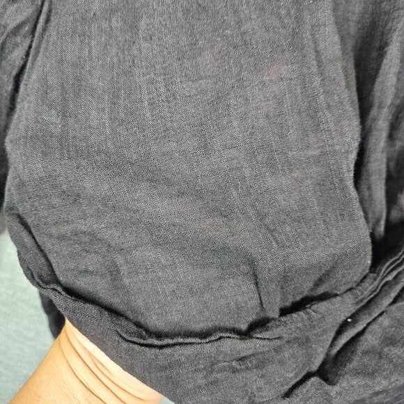 ALLSAINTS Elina Shirt Women’s V-neck Long Sleeve Twist Front Button Up Sz M - Picture 9 of 9